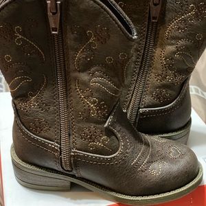 Toddler Brown cowboy boots size 7